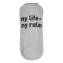 Борцівка Pet Fashion «my life - my rules» для собак, розмір S, Крейдаанж