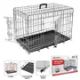 Flamingo Wire Cage Keo Silver ФЛАМІНГО КЕО СІЛЬВЕР КЛІТКА 2-х дверна для собак 77х47х54 см Flamingo Wire Cage Keo Silver ФЛАМІНГО КЕО СІЛЬВЕР КЛІТКА 2-х дверна для собак 77х47х54 см