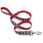 Coastal Lazer Brite Reflective Leash КОСТАЛ ЛАЗЕР БРАЙТ світловідбивний повідець для собак, 2.5смХ1.8м Червоний з лапками