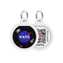 Адресник для собак і котів металевий WAUDOG Smart ID з QR паспортом, малюнок &quot;NASA&quot;, кістка, Д 40 мм, Ш 28 мм — Фото 10