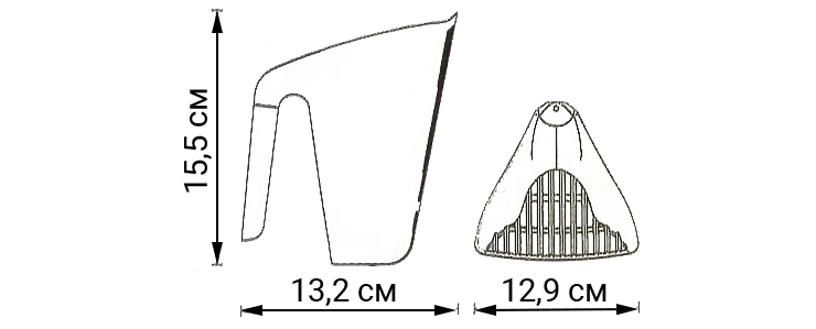 Габаритні розміри Moderna Scoop & Sift